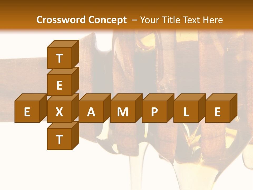 A Honey Dripping From A Wooden Spoon On Top Of A Table PowerPoint Template