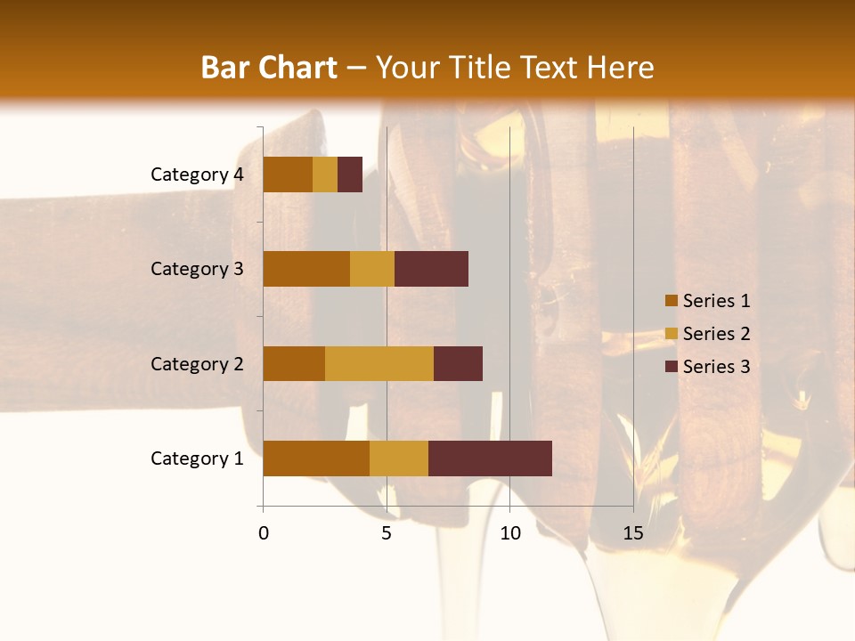 A Honey Dripping From A Wooden Spoon On Top Of A Table PowerPoint Template