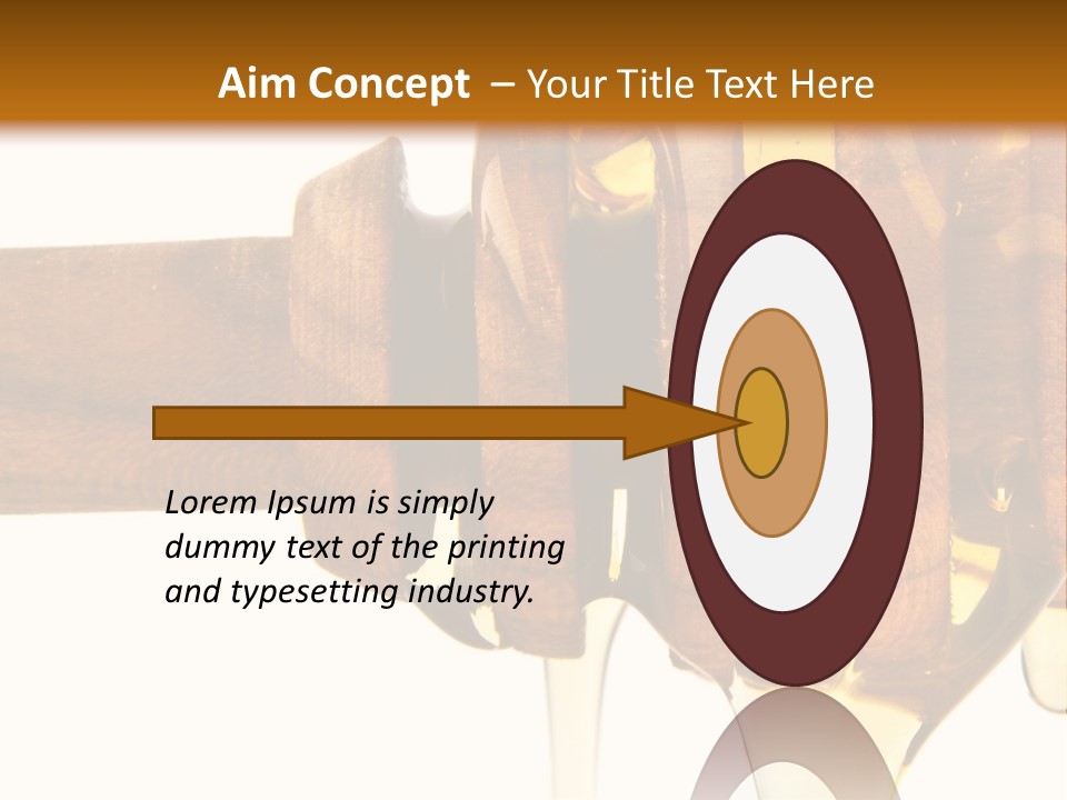 A Honey Dripping From A Wooden Spoon On Top Of A Table PowerPoint Template