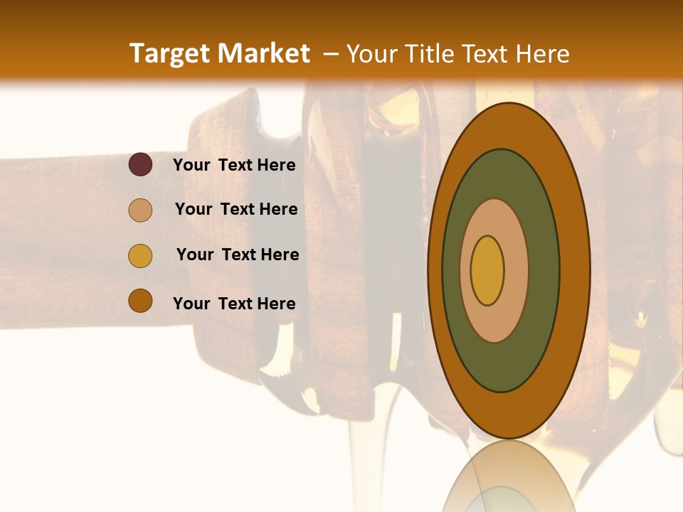 A Honey Dripping From A Wooden Spoon On Top Of A Table PowerPoint Template
