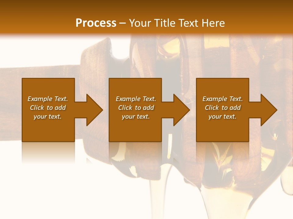 A Honey Dripping From A Wooden Spoon On Top Of A Table PowerPoint Template