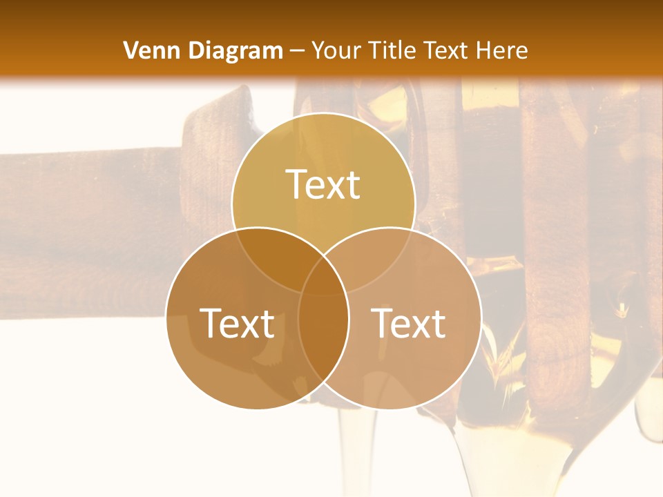 A Honey Dripping From A Wooden Spoon On Top Of A Table PowerPoint Template