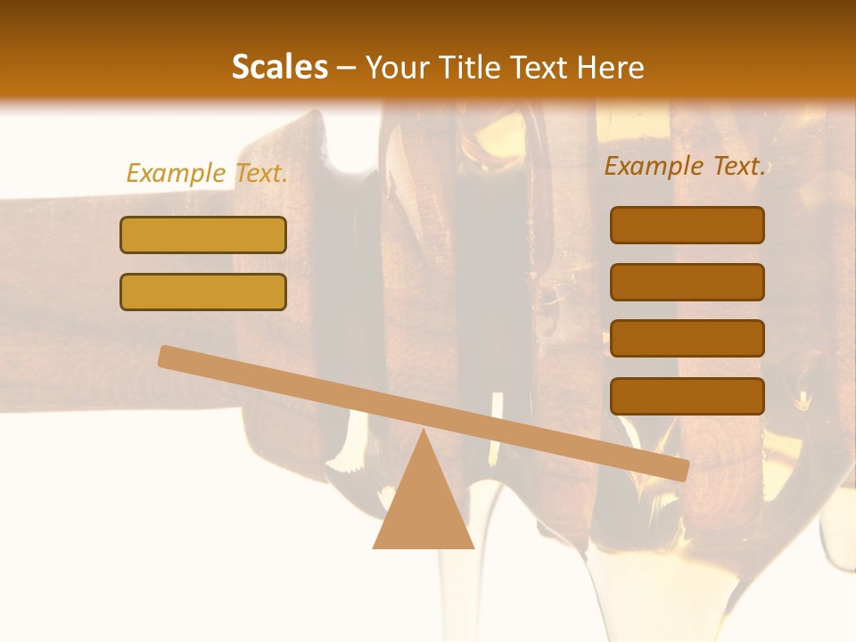 A Honey Dripping From A Wooden Spoon On Top Of A Table PowerPoint Template