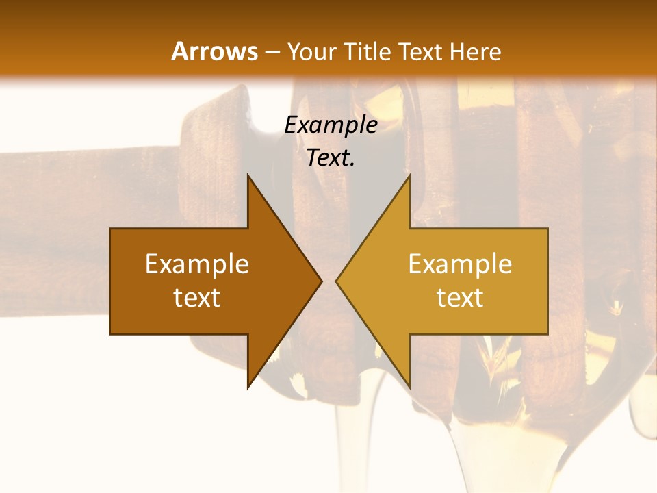 A Honey Dripping From A Wooden Spoon On Top Of A Table PowerPoint Template