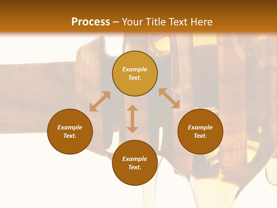 A Honey Dripping From A Wooden Spoon On Top Of A Table PowerPoint Template