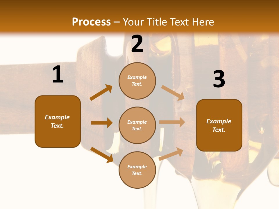 A Honey Dripping From A Wooden Spoon On Top Of A Table PowerPoint Template