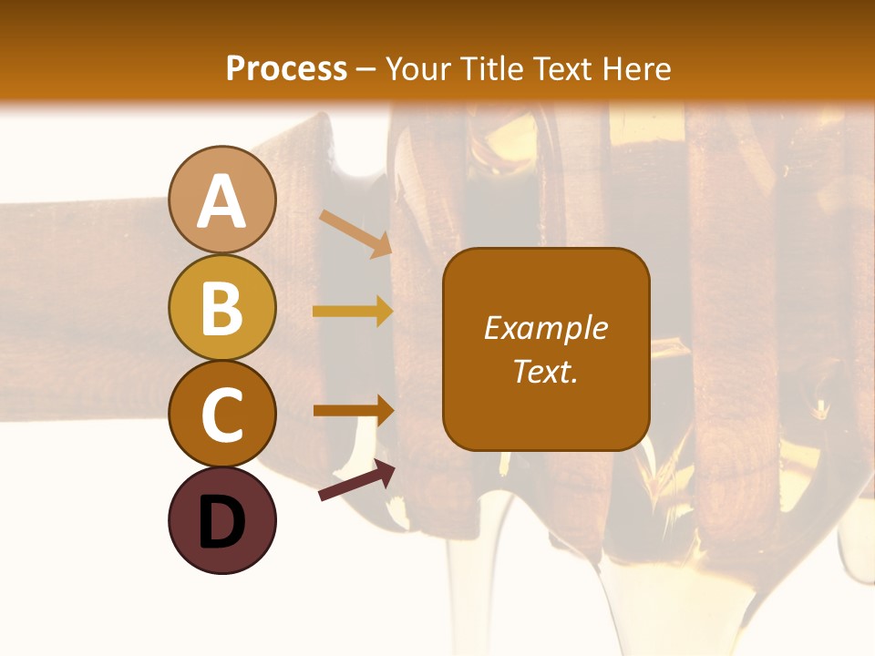 A Honey Dripping From A Wooden Spoon On Top Of A Table PowerPoint Template