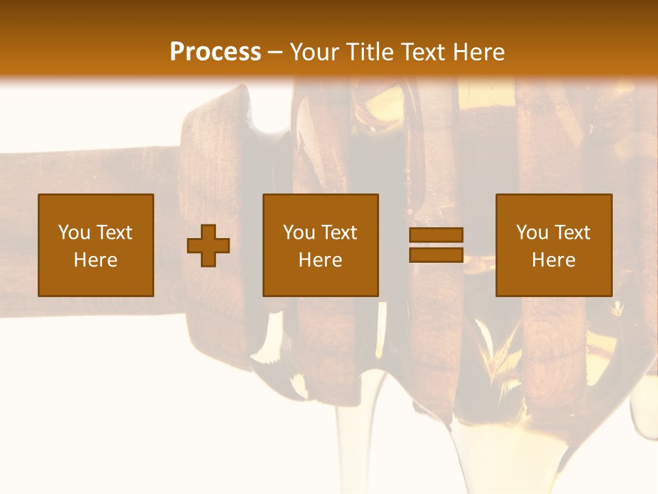 A Honey Dripping From A Wooden Spoon On Top Of A Table PowerPoint Template