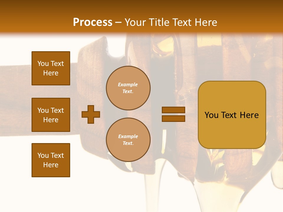 A Honey Dripping From A Wooden Spoon On Top Of A Table PowerPoint Template