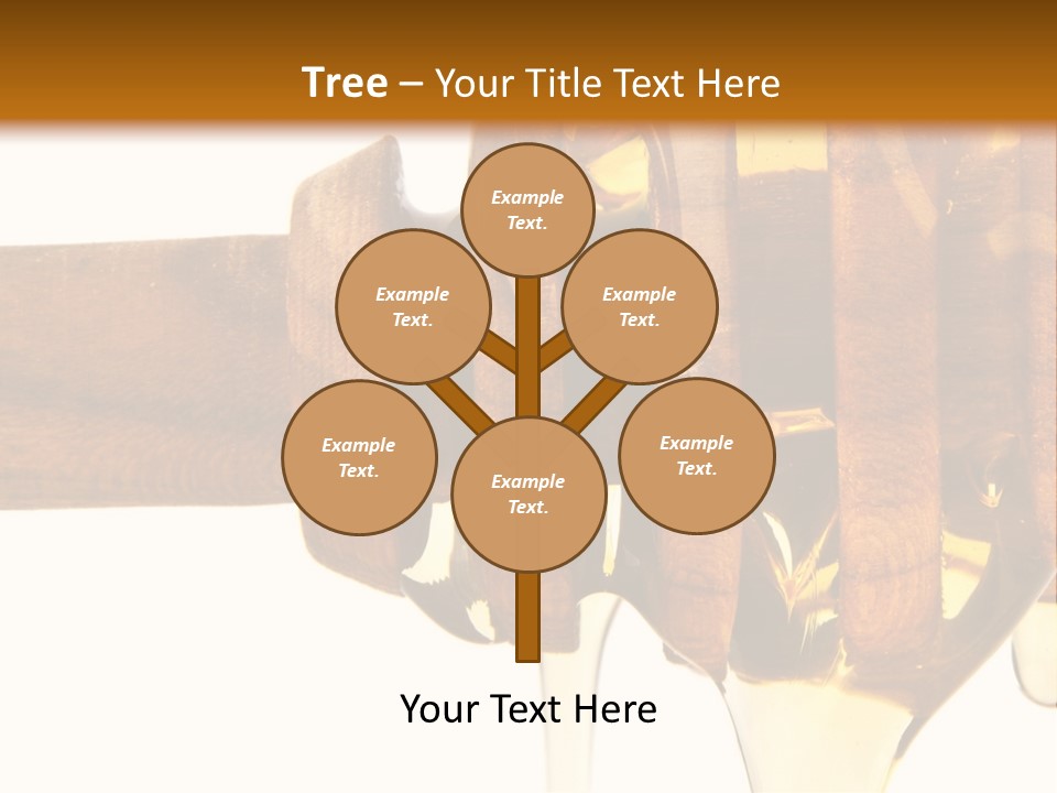 A Honey Dripping From A Wooden Spoon On Top Of A Table PowerPoint Template