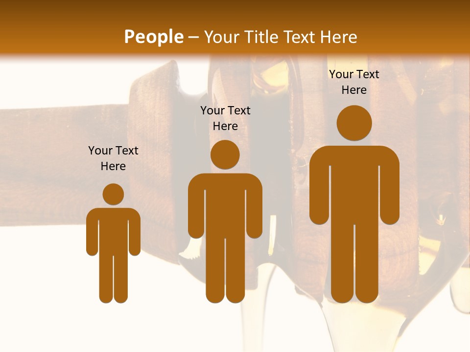 A Honey Dripping From A Wooden Spoon On Top Of A Table PowerPoint Template