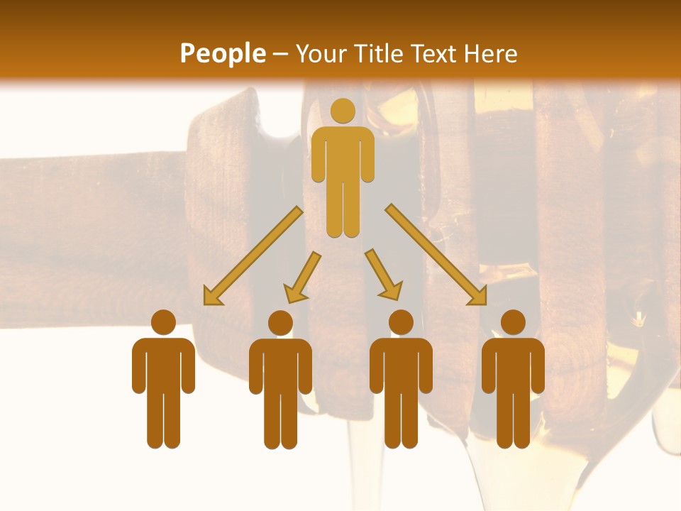 A Honey Dripping From A Wooden Spoon On Top Of A Table PowerPoint Template