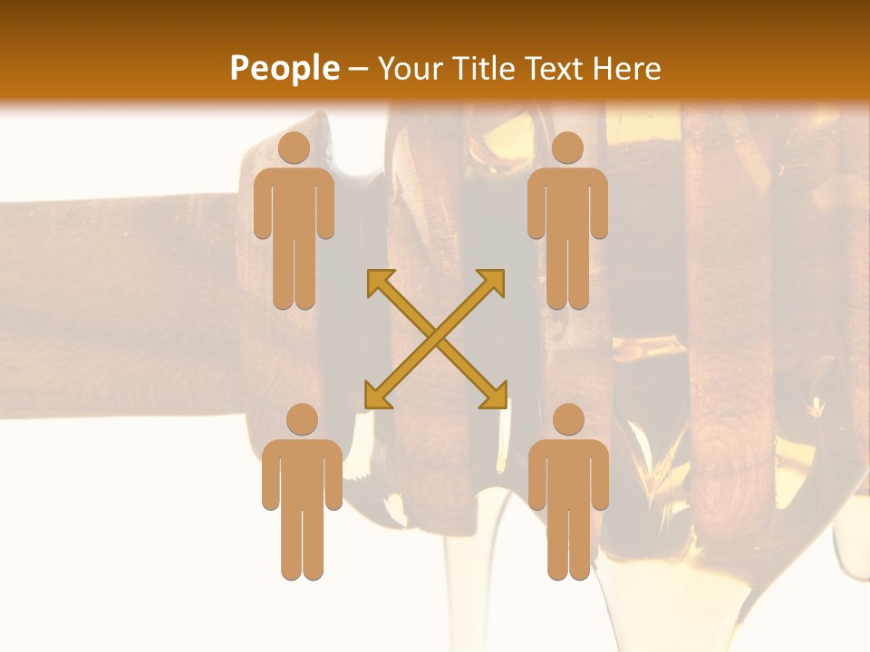 A Honey Dripping From A Wooden Spoon On Top Of A Table PowerPoint Template