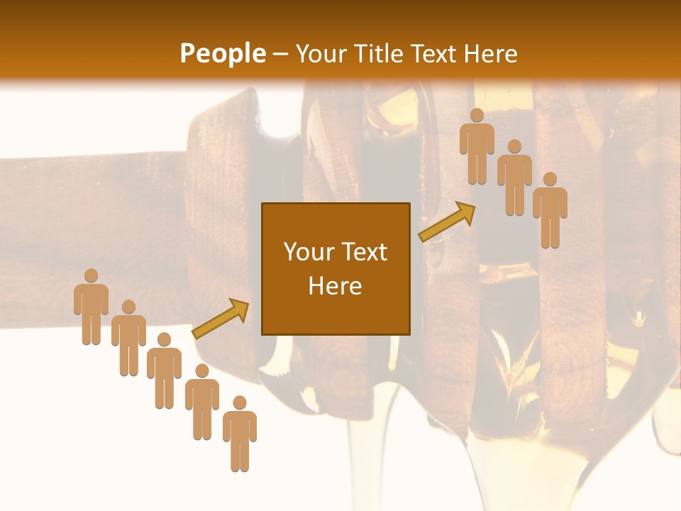 A Honey Dripping From A Wooden Spoon On Top Of A Table PowerPoint Template