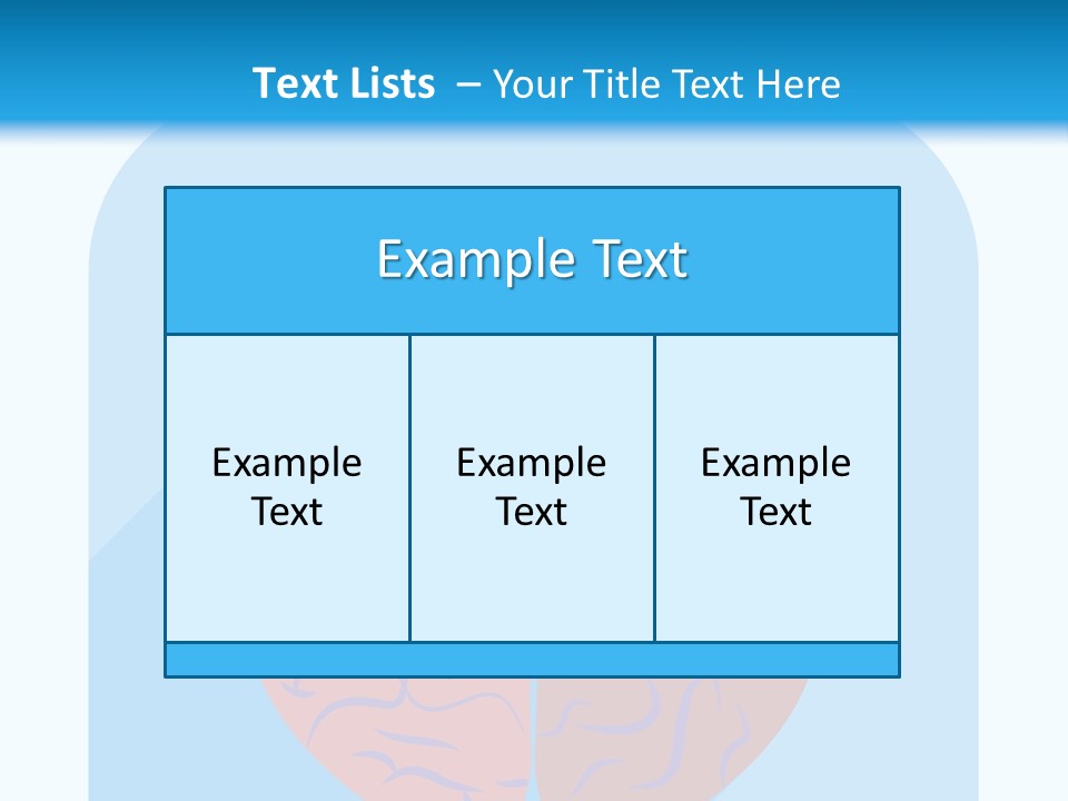 Two Brain Halves With A Long Shadow On A Blue Background PowerPoint Template