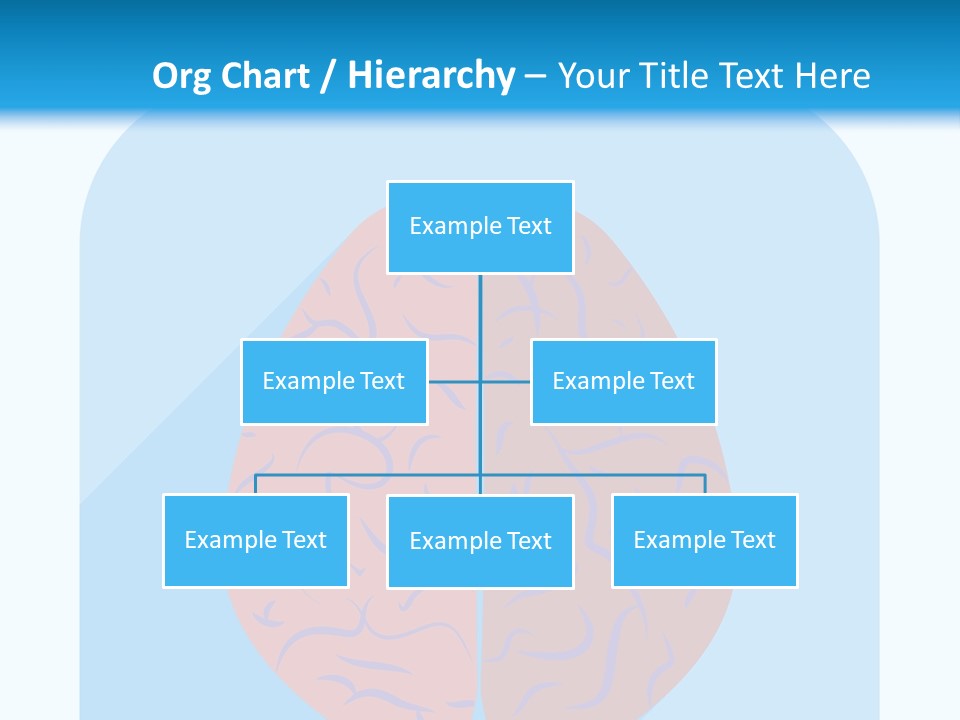 Two Brain Halves With A Long Shadow On A Blue Background PowerPoint Template