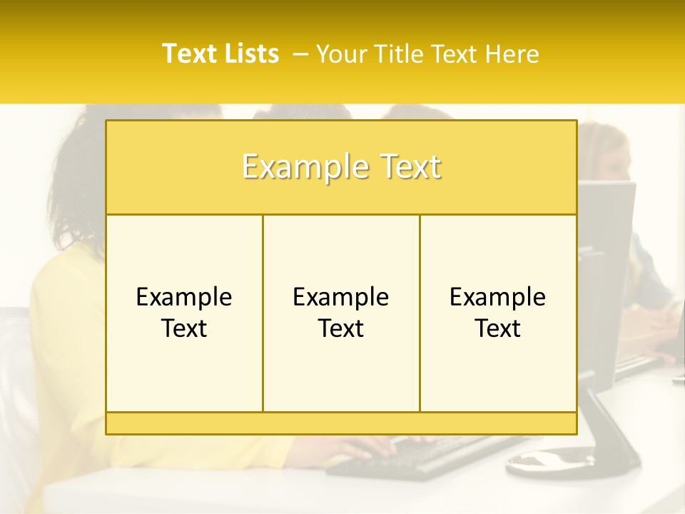 A Group Of People Sitting Around A Computer PowerPoint Template