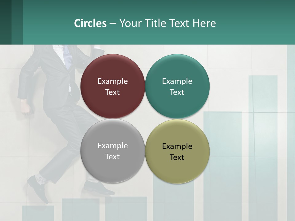 A Man In A Suit Jumping Up Into The Air PowerPoint Template