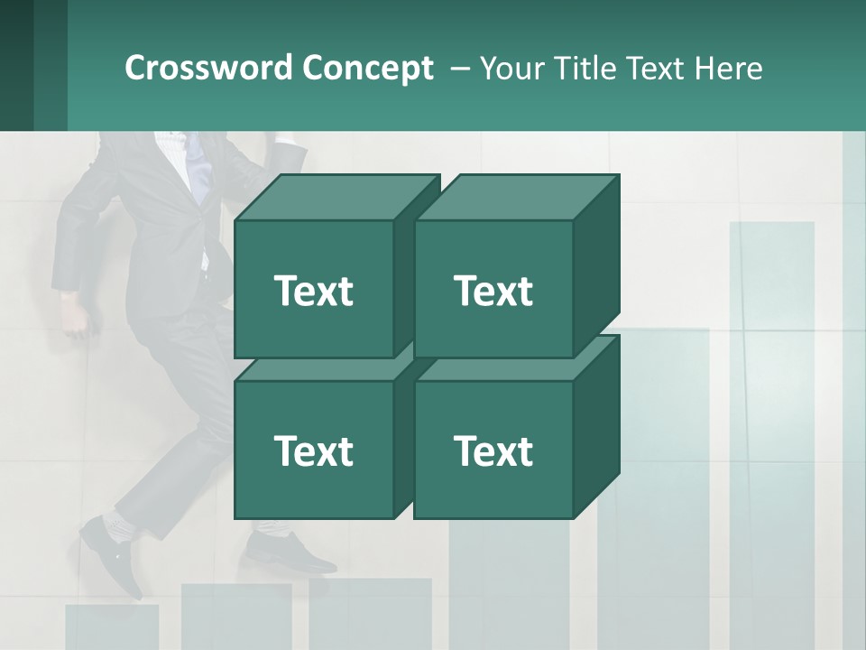 A Man In A Suit Jumping Up Into The Air PowerPoint Template