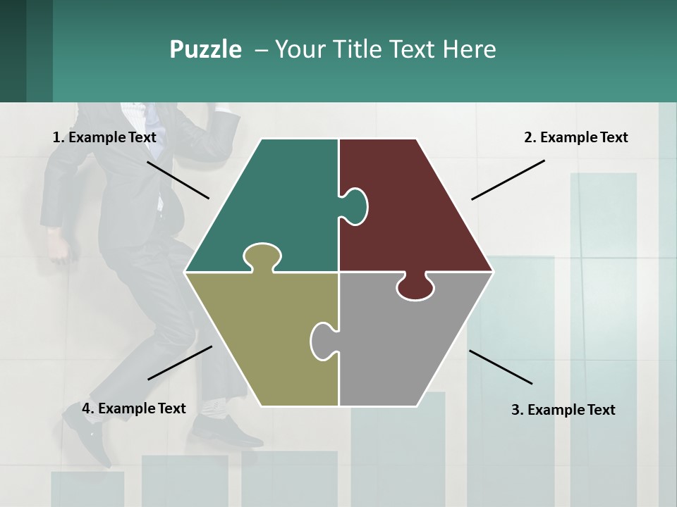 A Man In A Suit Jumping Up Into The Air PowerPoint Template