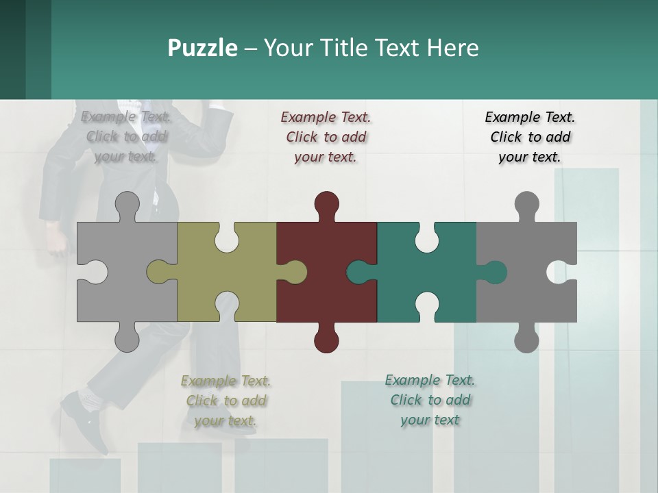 A Man In A Suit Jumping Up Into The Air PowerPoint Template