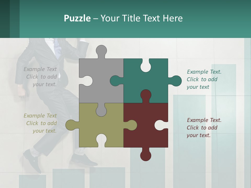 A Man In A Suit Jumping Up Into The Air PowerPoint Template