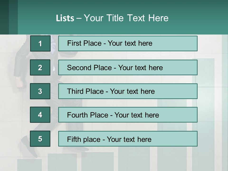 A Man In A Suit Jumping Up Into The Air PowerPoint Template