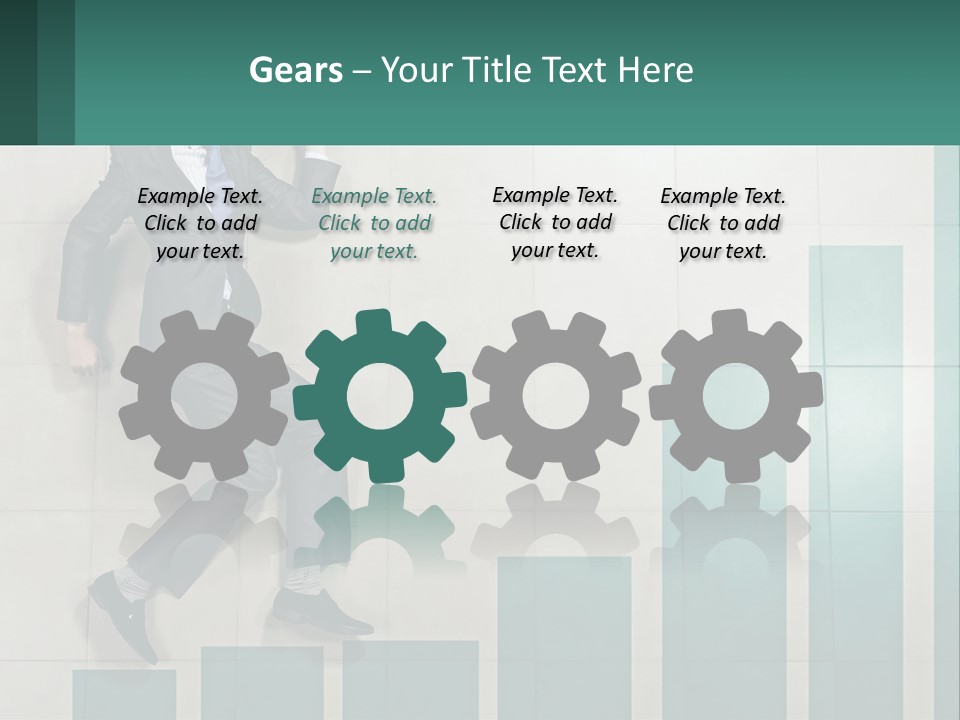 A Man In A Suit Jumping Up Into The Air PowerPoint Template