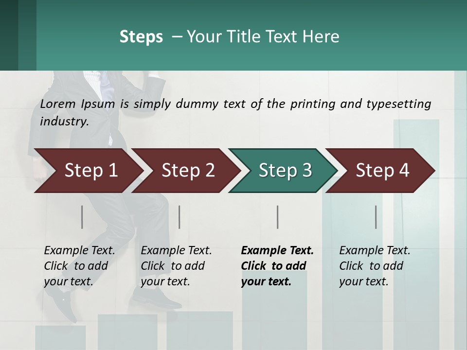 A Man In A Suit Jumping Up Into The Air PowerPoint Template
