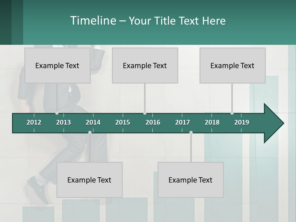 A Man In A Suit Jumping Up Into The Air PowerPoint Template