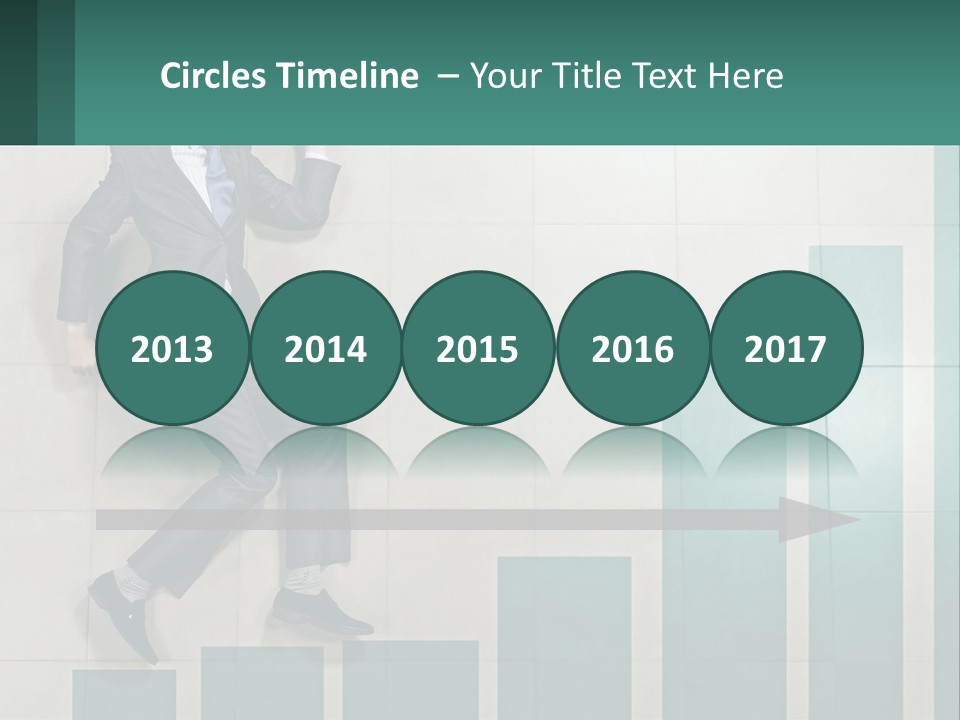 A Man In A Suit Jumping Up Into The Air PowerPoint Template