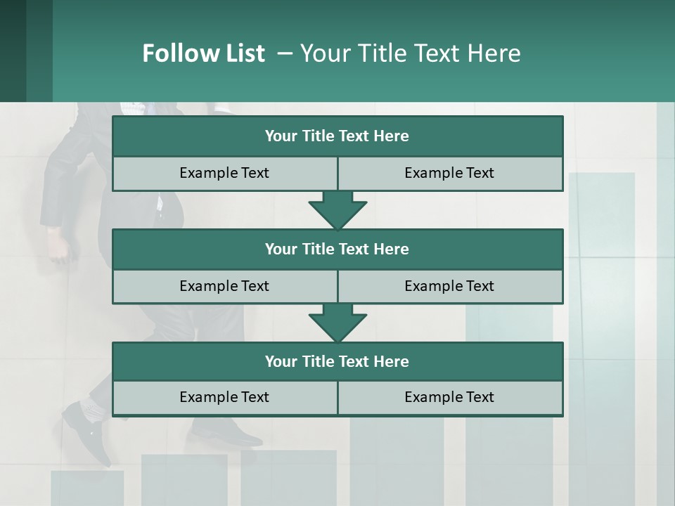 A Man In A Suit Jumping Up Into The Air PowerPoint Template