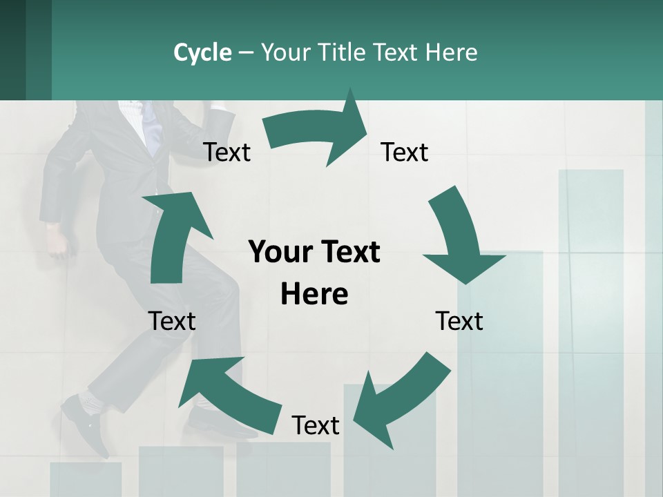A Man In A Suit Jumping Up Into The Air PowerPoint Template