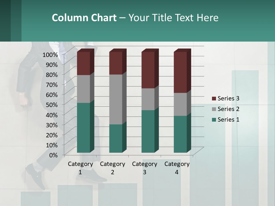 A Man In A Suit Jumping Up Into The Air PowerPoint Template