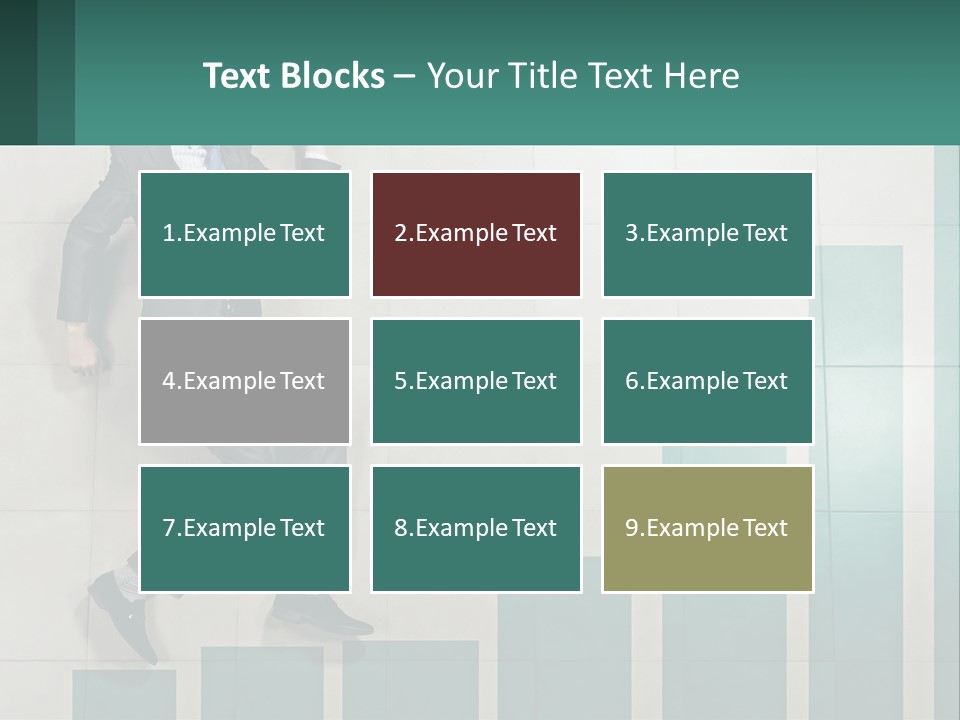 A Man In A Suit Jumping Up Into The Air PowerPoint Template