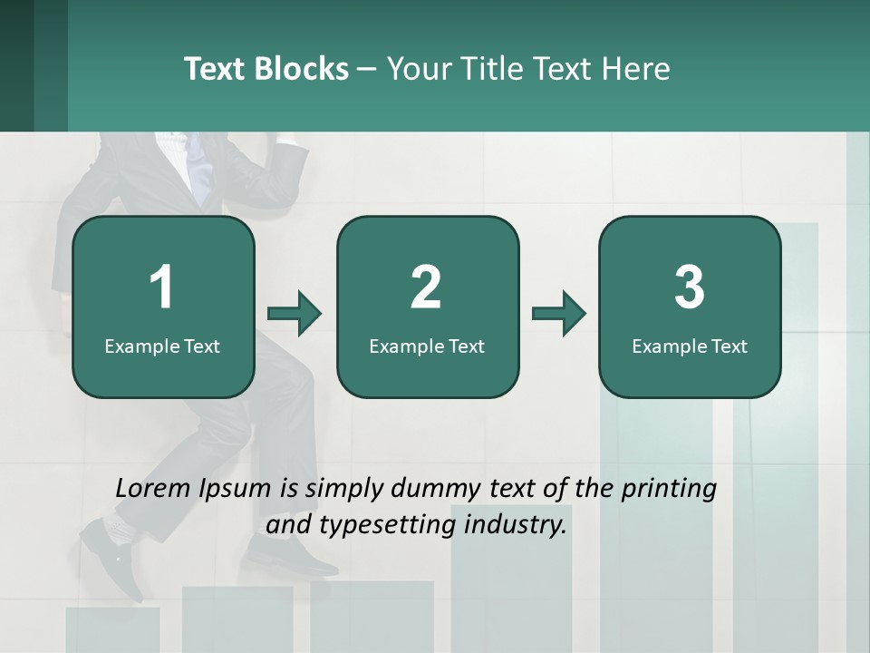 A Man In A Suit Jumping Up Into The Air PowerPoint Template