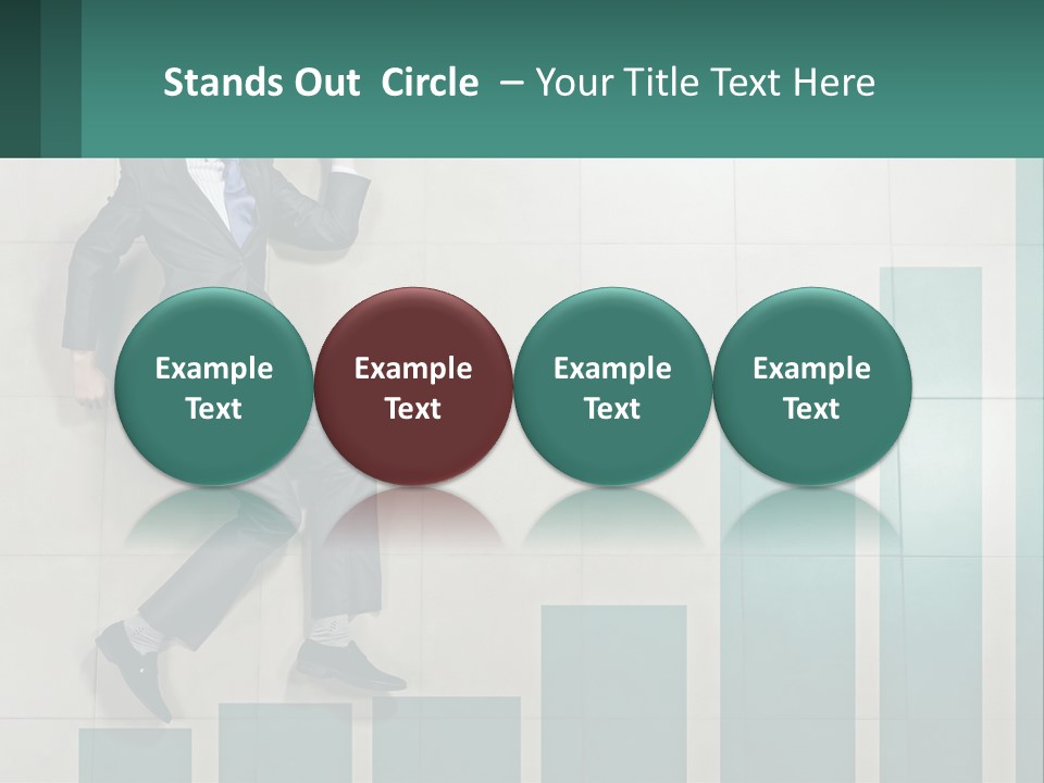 A Man In A Suit Jumping Up Into The Air PowerPoint Template