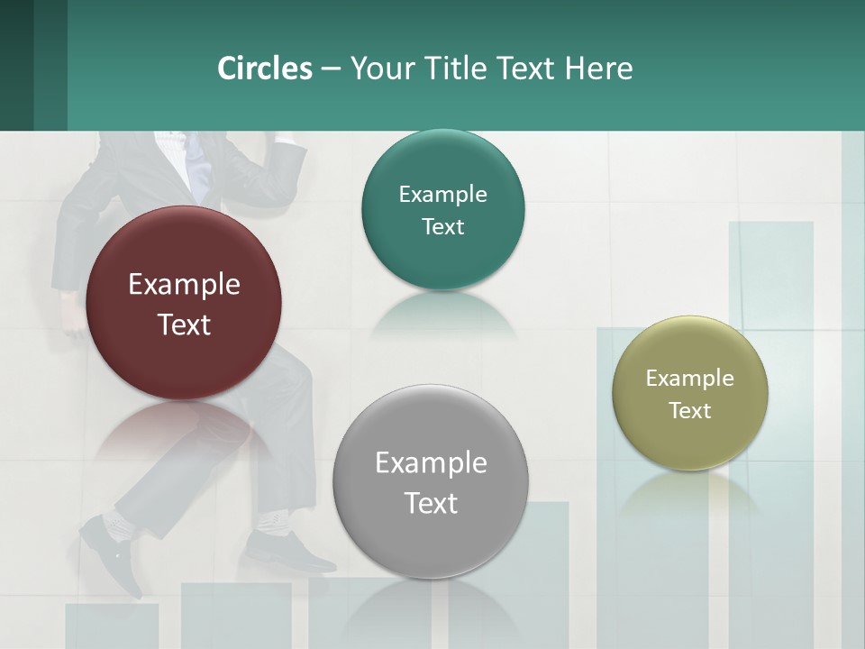 A Man In A Suit Jumping Up Into The Air PowerPoint Template