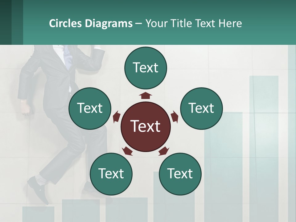 A Man In A Suit Jumping Up Into The Air PowerPoint Template