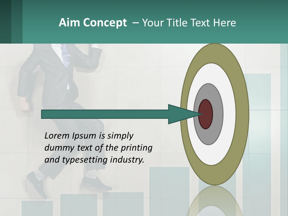 A Man In A Suit Jumping Up Into The Air PowerPoint Template