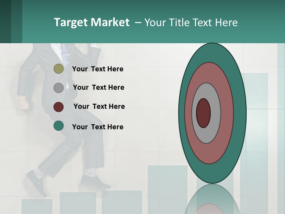 A Man In A Suit Jumping Up Into The Air PowerPoint Template