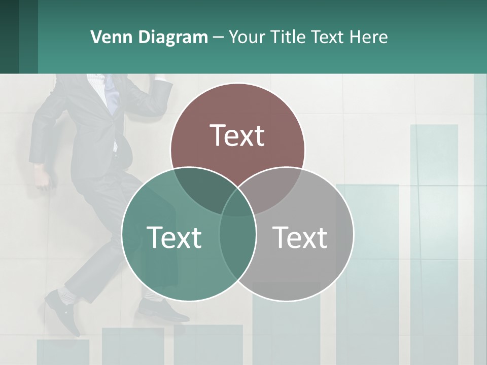 A Man In A Suit Jumping Up Into The Air PowerPoint Template