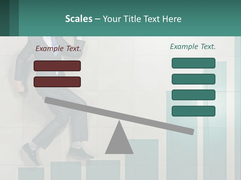 A Man In A Suit Jumping Up Into The Air PowerPoint Template