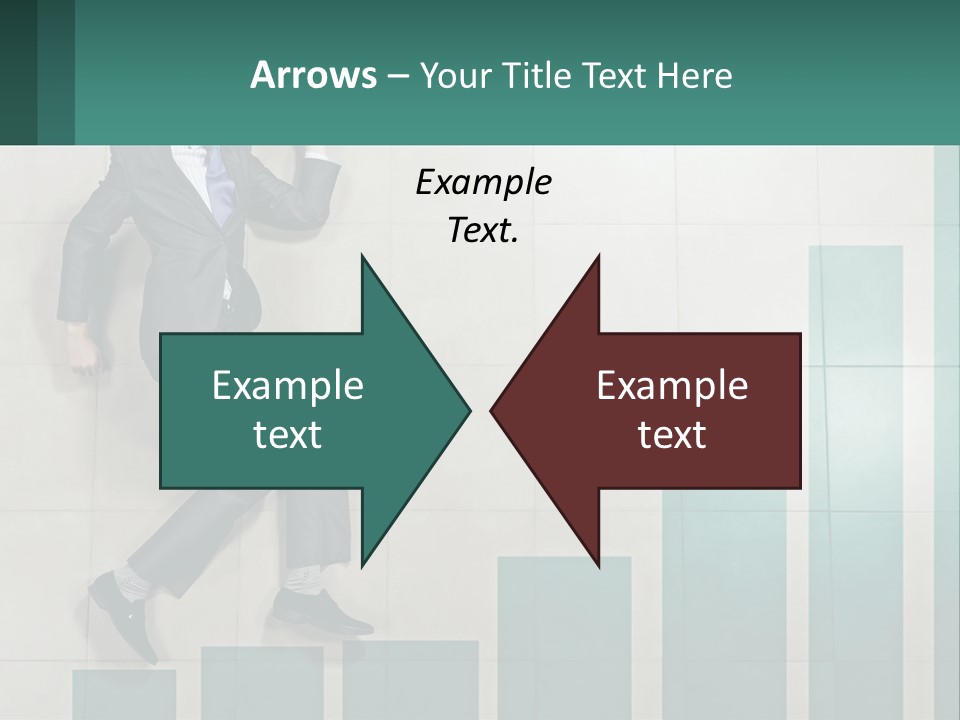 A Man In A Suit Jumping Up Into The Air PowerPoint Template