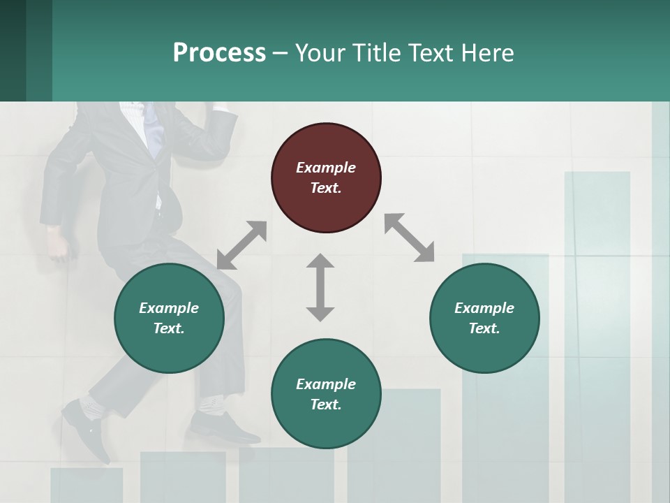 A Man In A Suit Jumping Up Into The Air PowerPoint Template