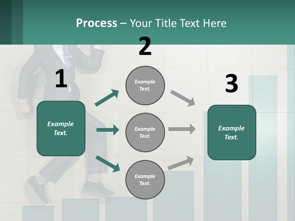 A Man In A Suit Jumping Up Into The Air PowerPoint Template