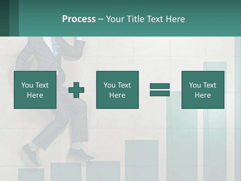 A Man In A Suit Jumping Up Into The Air PowerPoint Template