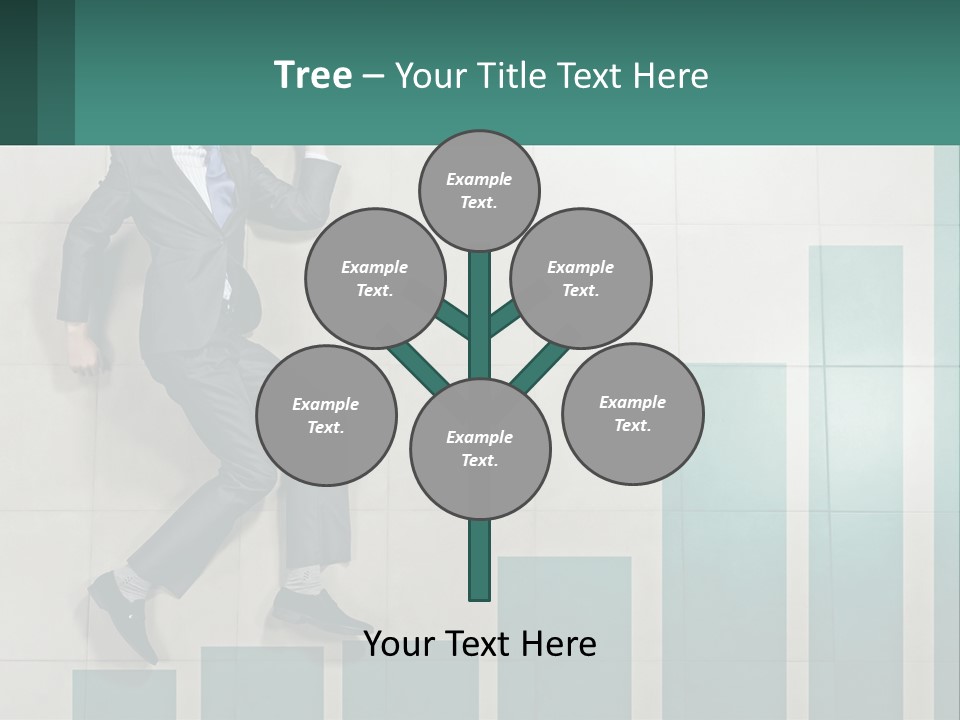 A Man In A Suit Jumping Up Into The Air PowerPoint Template