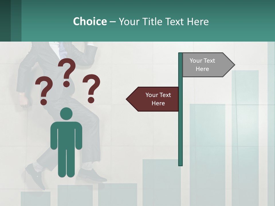 A Man In A Suit Jumping Up Into The Air PowerPoint Template