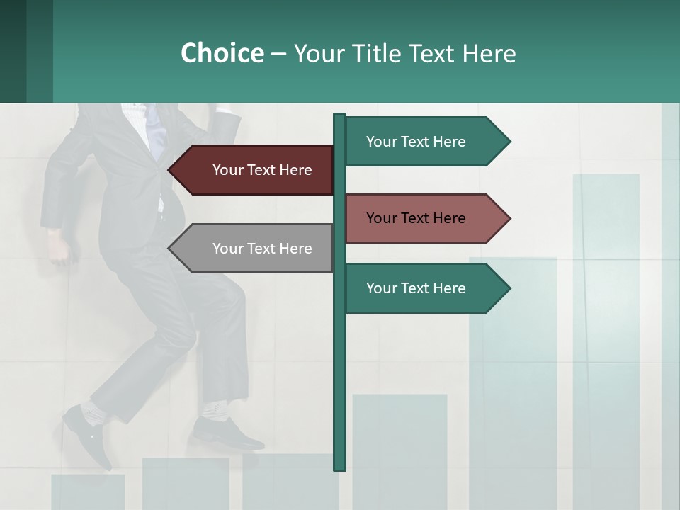 A Man In A Suit Jumping Up Into The Air PowerPoint Template